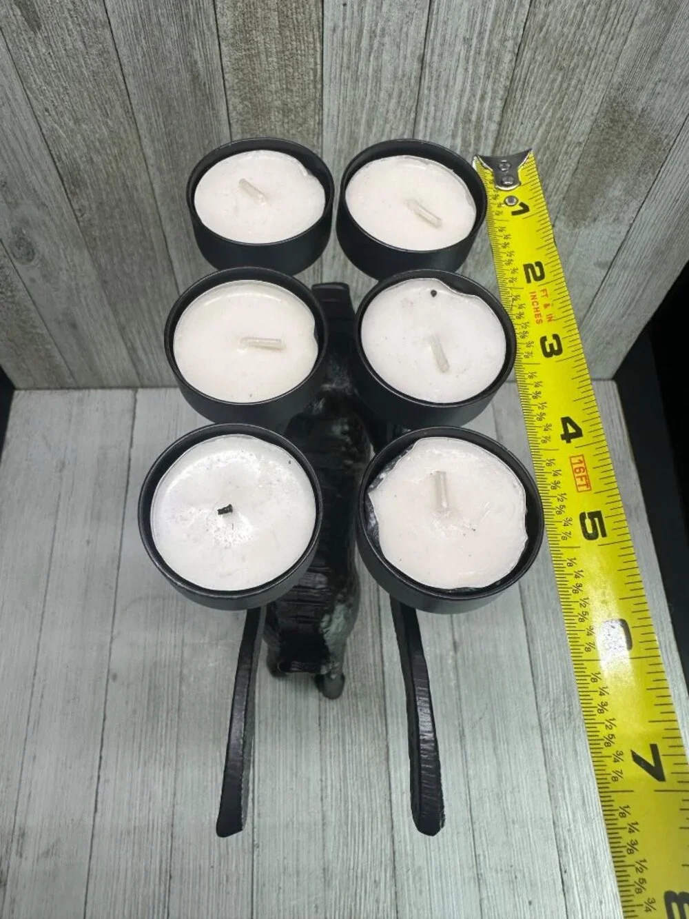 Vtg Christmas Metal Reindeer Votive Tealight Candle Holder Holiday 13.5